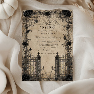 Invitation Manoir gothique hanté Halloween