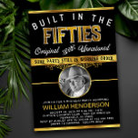 Invitation Mans Funny Construit dans les Cinquante Anniversai<br><div class="desc">Revenez dans le temps et fêtez avec notre classique invitation d'anniversaire "Né dans les années cinquante - Original et non restauré" sur le thème de la voiture! Parfait pour l'homme qui apprécie le charme des années 50 et aime bien rire, cette invitation de style vintage allie élégance et humour. Doté...</div>