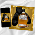 Invitation Mans Gold 50th Birthday Party<br><div class="desc">Elégant whisky noir et or et cigare vieilli à la perfection signifie 50e anniversaire invitation à la fête. Cette magnifique invitation à la fête du 50e anniversaire en noir et or est facilement customisée pour votre événement en ajoutant les détails de votre événement, le style de police, la taille et...</div>