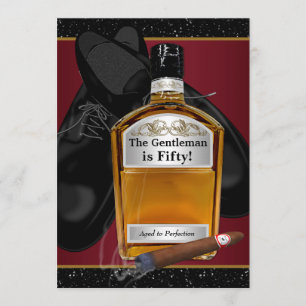 Invitation Mans Whiskey Agé À Perfection Anniversaire Fête
