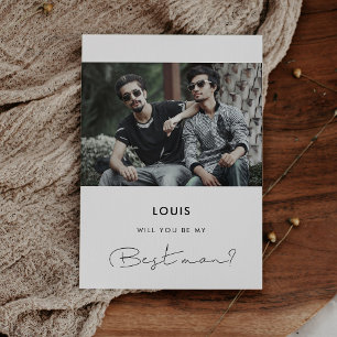 Invitation Manuscrit minimaliste Veux-tu être mon témoin