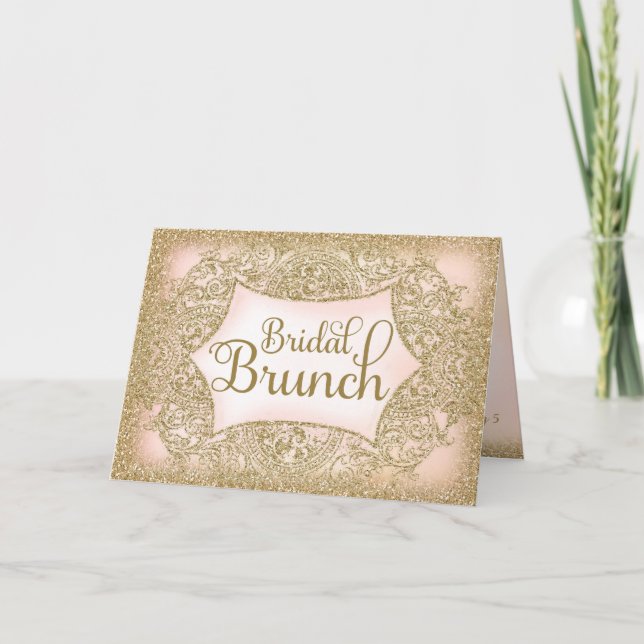 Invitation Manuscrit nuptiale de brunch de parties (Devant)
