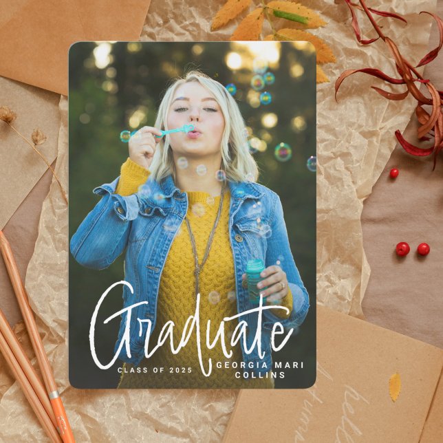 Invitation manuscrite de graduation (Créateur téléchargé)