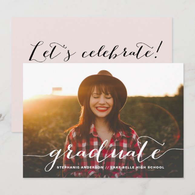 Invitation manuscrite pour une fête de remise de d (Devant / Derrière)