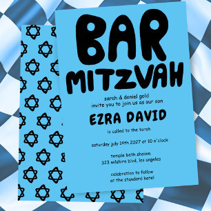 Invitation Manutention super BAR personnalisée Mitzvah Gras É