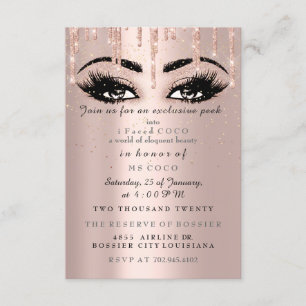 Invitation Maquillage Confetti Rose MS Coco Corporate Event