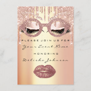 Invitation Maquillage de la Quinceanera nuptiale en verre dou