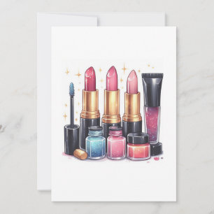 Invitation maquillage dessin 