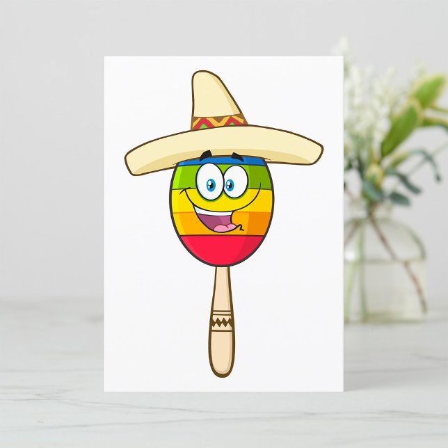 Invitation Maraca avec Sombrero Fiesta Colorée (Créateur téléchargé)