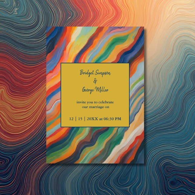 Invitation marbre abstrait afrique destination mariage (Créateur téléchargé)