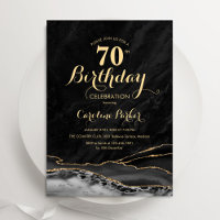 Marbre d'agate d'or noir 70e anniversaire