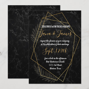 Invitation Marbre Faux Géométrique