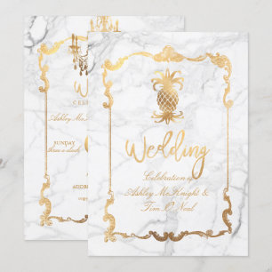 Invitation Marbre PixDezines/Ananas Royal Hawaiian