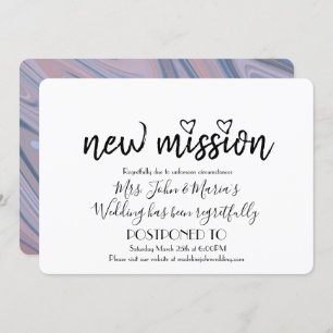 Invitation Marbre rose vif Nouveau Mariage de mission Changem