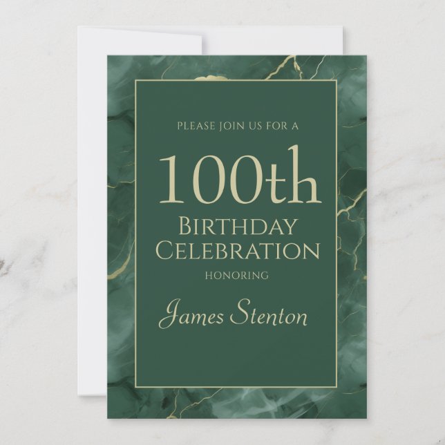 Invitation Marbre Vert 1000e Anniversaire (Devant)