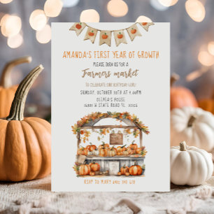 Invitation Marché agricole Première année de croissance Anniv