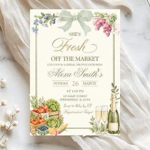 Invitation Marché de fermier vert sauge Elle est hors du marc