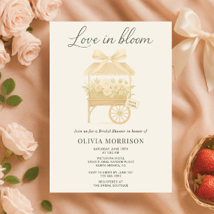 Invitation Marché de fleurs Love in Bloom Ruban Baby Shower d