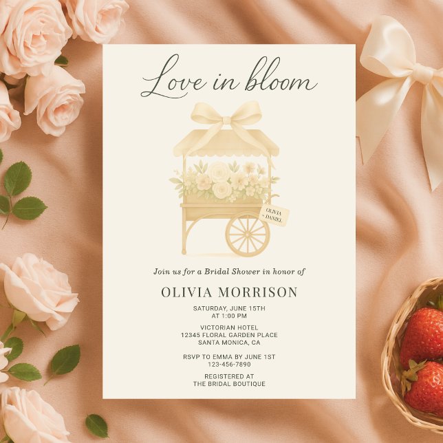 Invitation Marché de fleurs Love in Bloom Ruban Baby Shower d (Créateur téléchargé)