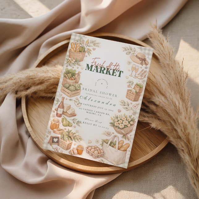 Invitation Marché de producteurs Chic Fête de mariage Fresh M (Créateur téléchargé)