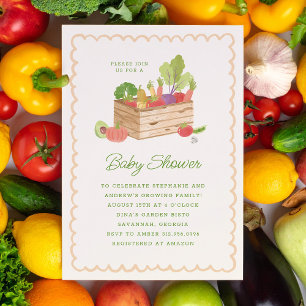 Invitation Marché de producteurs Fête de bébé légumes cultivé