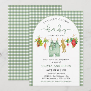 Invitation Marché de producteurs locaux en vichy Baby Shower