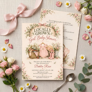 Invitation Marché de producteurs locaux pour bébé fille Baby
