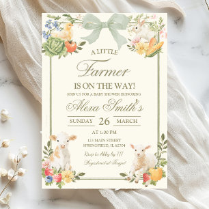 Invitation Marché de producteurs Rose Sauge Little Farmer Bab