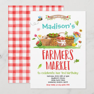 Invitation Marché des fermiers Anniversaire de la ferme de fi