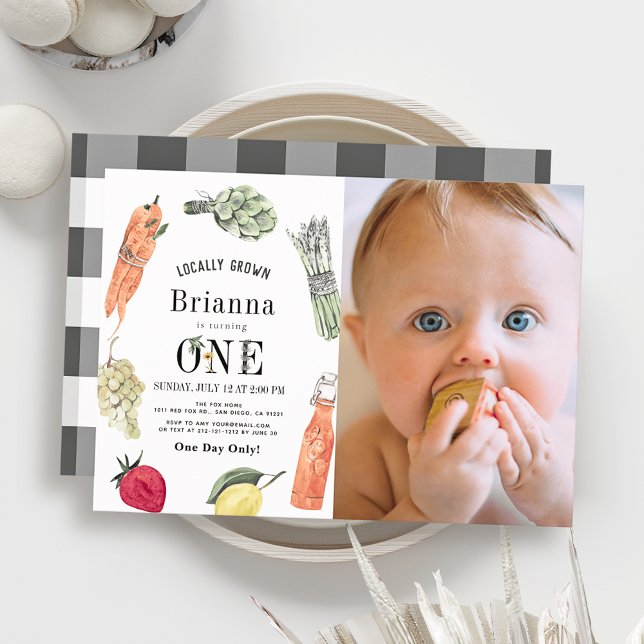 Invitation Marché des fermiers cultivés localement Photo 1er  (Créateur téléchargé)