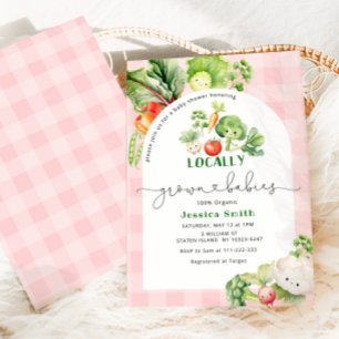 Invitation Marché des fermiers Enfants locaux Filles jumelles