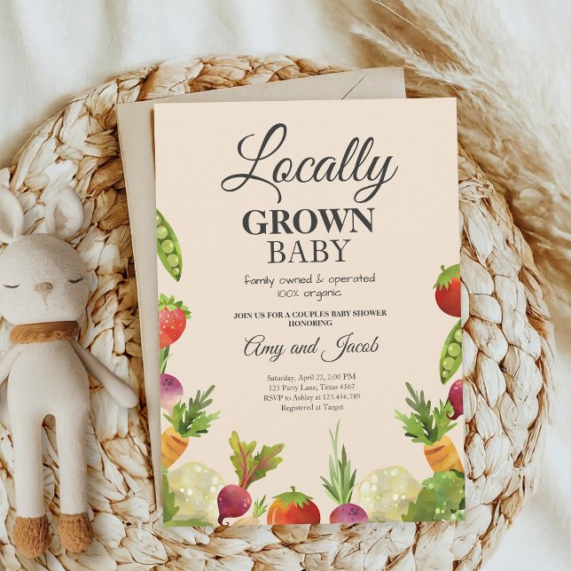 Invitation Marché fermier Baby Shower Rustique Pastel (Créateur téléchargé)