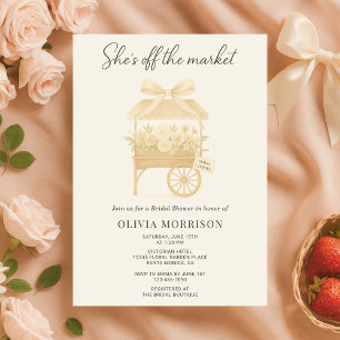Invitation Marché Fleuriste Ruban Coquette Enterrement de Vie
