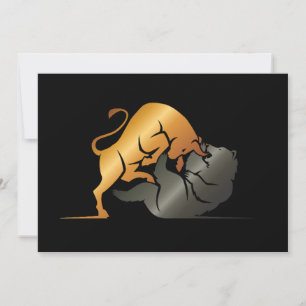 Invitation Marchés Stocks Bull et Ours sur mesure