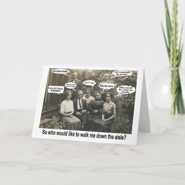 Invitation Marchez-moi dans l'allée ? - FUNNY (Devant)