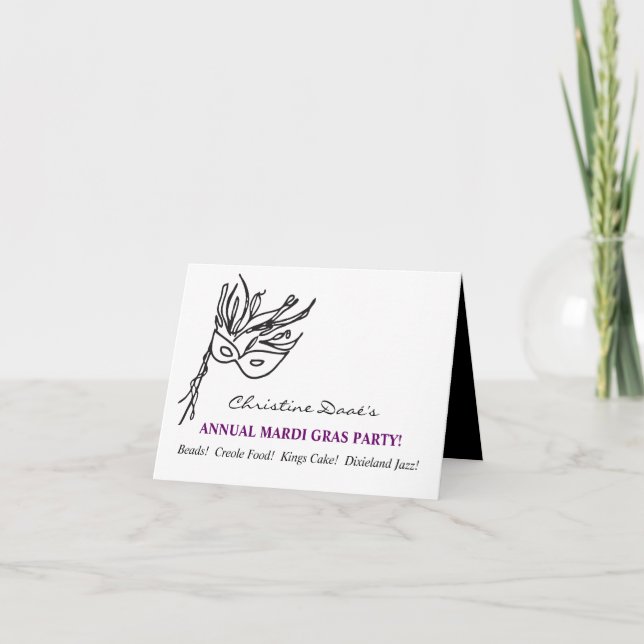Invitation Mardi Gras ! (Devant)