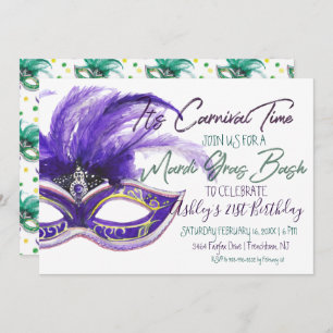 Invitation Mardi Gras Bash   21e anniversaire