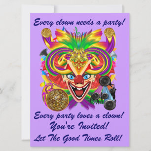 Invitation Mardi Gras Carnaval Evénement Veuillez Consulter L