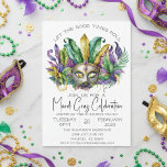 Invitation Mardi Gras Célébration de l'aquarelle Masque<br><div class="desc">Cette conception peut être personnalisée dans la zone fournie en modifiant la photo et/ou le texte. Vous pouvez également le customiser en cliquant sur Personnaliser ce Modèle, puis en choisissant l'option cliquer pour customiser et supprimer ou modifier la couleur de l'arrière - plan, ajouter du texte, modifier la couleur ou...</div>