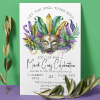 Mardi Gras Célébration de l'aquarelle Masque