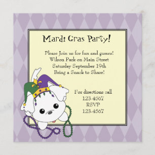 Invitation Mardi Gras Clancey