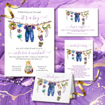 Mardi Gras Clothesline Baby shower garçon