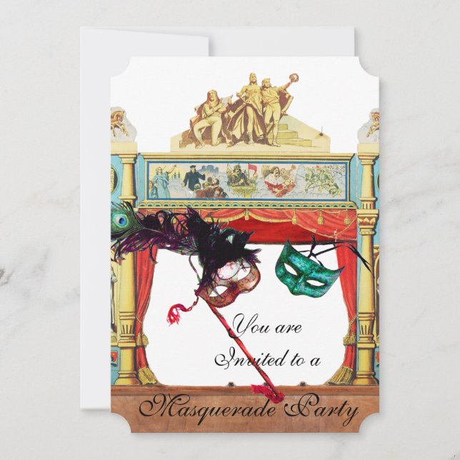 INVITATION MARDI GRAS COSTUME PARTY MASQUERADE MASQUERADE MAS (Devant)