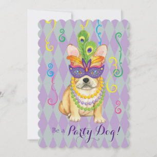 Invitation Mardi Gras Frenchie