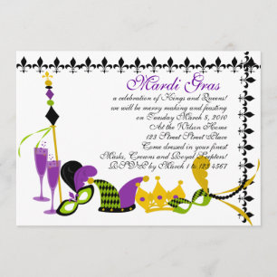 Invitation Mardi Gras King's Court