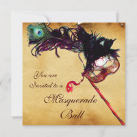 MARDI GRAS MASQUERADE MASKS Classy Parchment