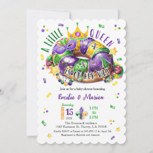 Invitation Mardi Gras Petite Reine Escargot
