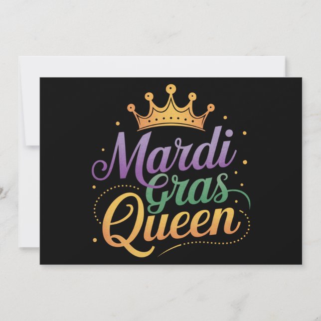 Invitation Mardi Gras Queen Parade Costume Party (Devant)