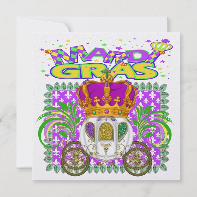 Invitation Mardi Gras - Votre Événement Royal - SRF (Devant)