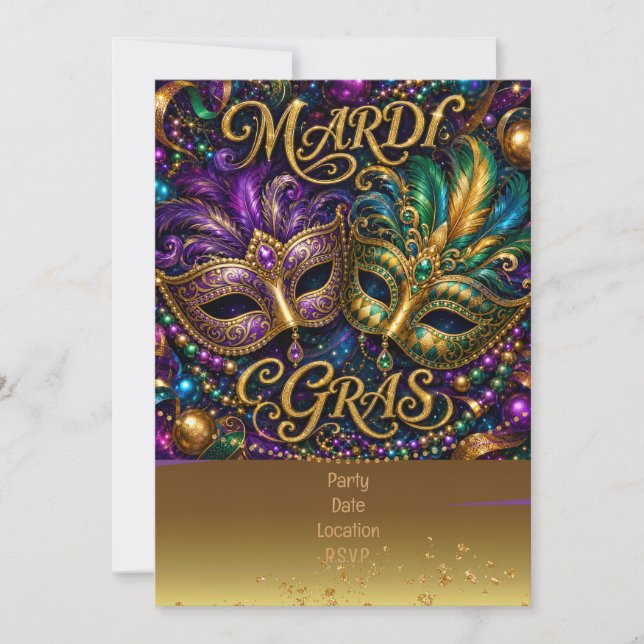 Invitation Mardigras (Devant)
